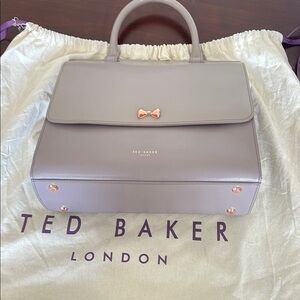 Ted Baker Lavender Mauve Top-Handle Satchel with Rose Gold Hardware